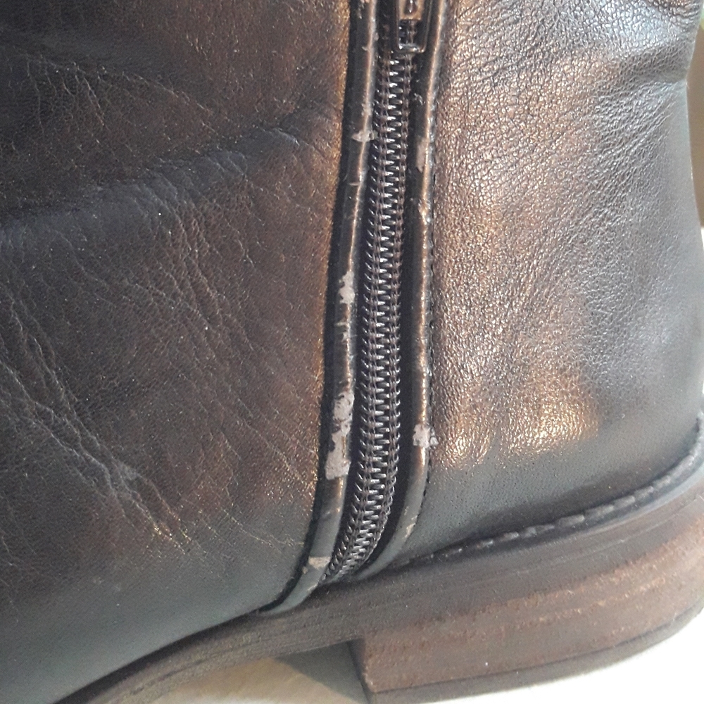 SOLD Black Leather Zara Boots Made in Spain - Picture 6 of 9